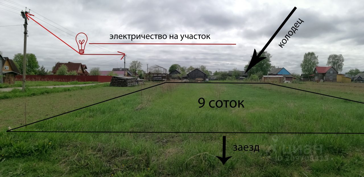 Купить земельный участок в деревне Реброво Волховского района, продажа  земельных участков - база объявлений Циан. Найдено 1 объявление