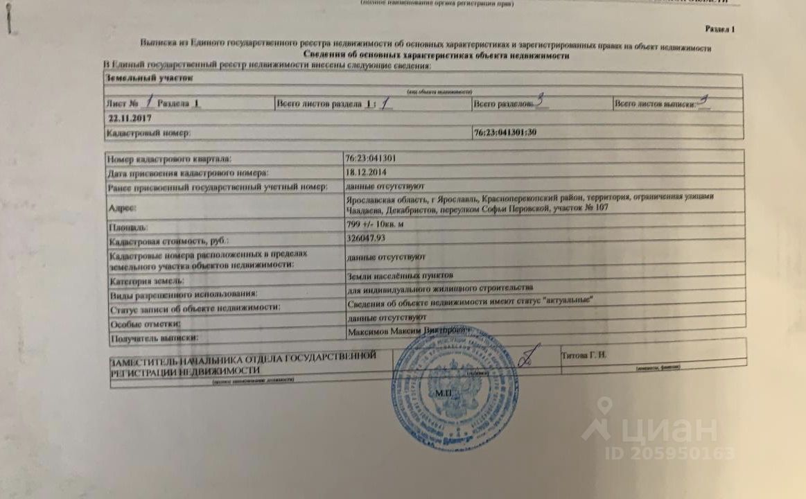 Купить земельный участок на улице Рылеева в городе Ярославль, продажа  земельных участков - база объявлений Циан. Найдено 1 объявление