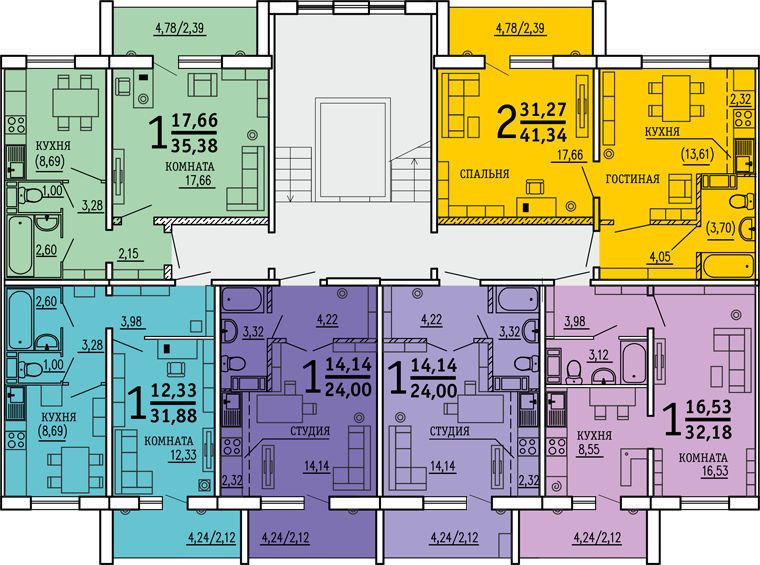 продажа квартир Вцентре74 (дом на Энтузиастов)