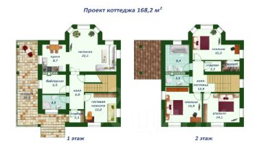 2-этаж. дом 200 м²