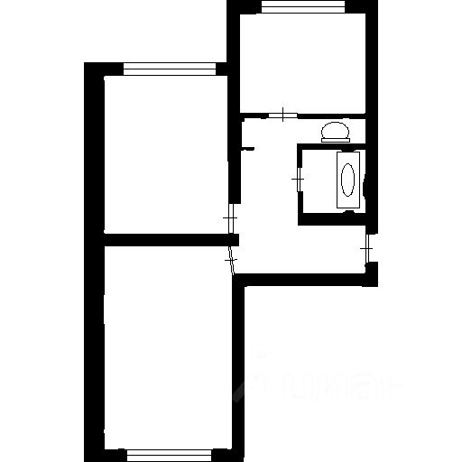 Планировка этой квартиры по данным Циан