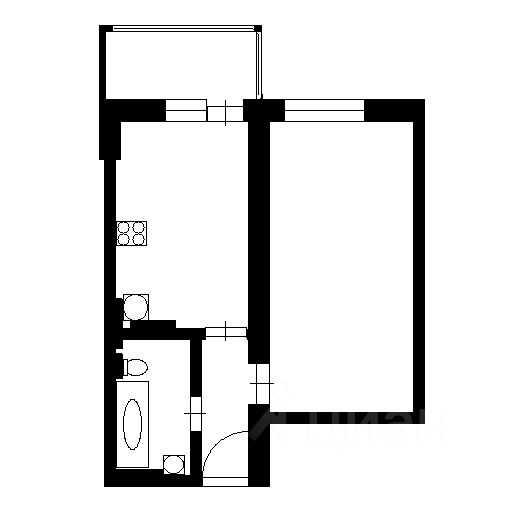 Планировка этой квартиры по данным Циан