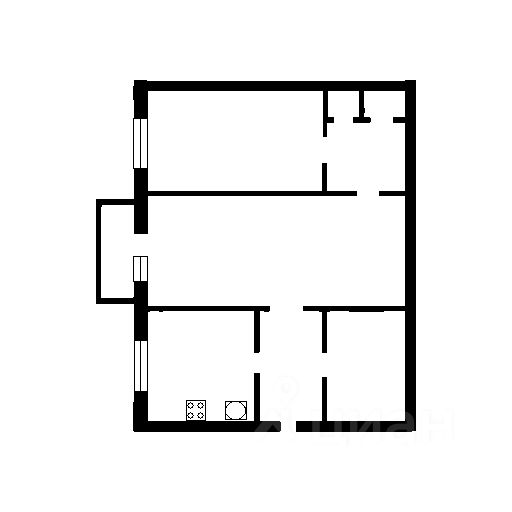 Планировка этой квартиры по данным Циан