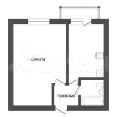 1-комн.кв., 39 м², этаж 2