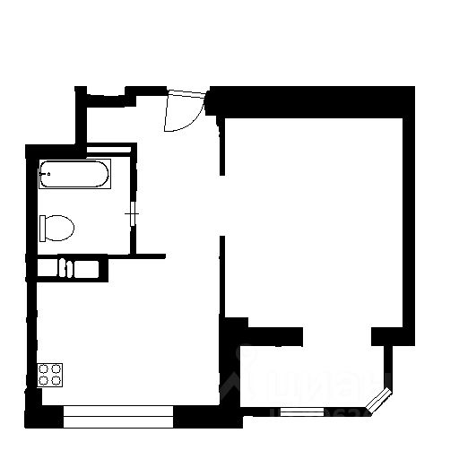 Планировка этой квартиры по данным Циан