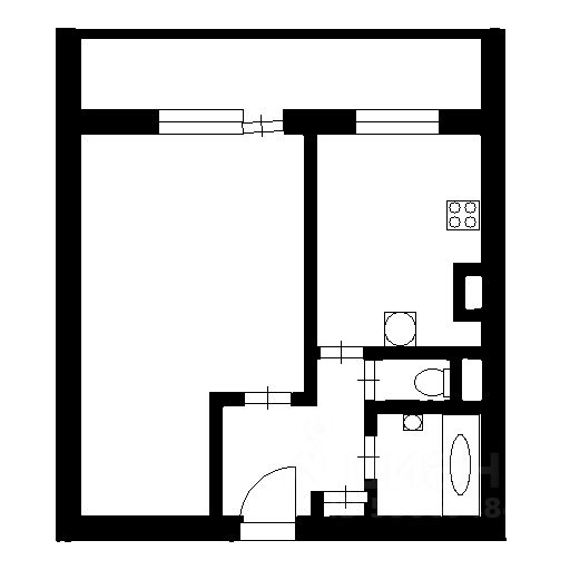 Планировка этой квартиры по данным Циан
