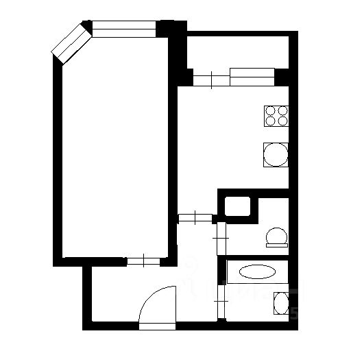 Планировка этой квартиры по данным Циан