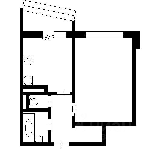 Планировка этой квартиры по данным Циан
