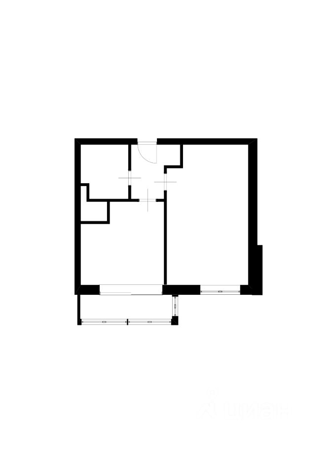 Планировка этой квартиры по данным Циан