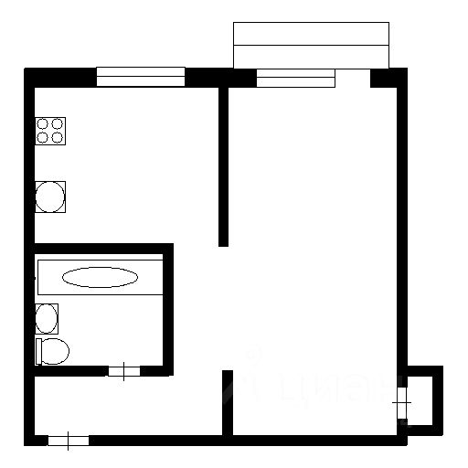 Планировка этой квартиры по данным Циан