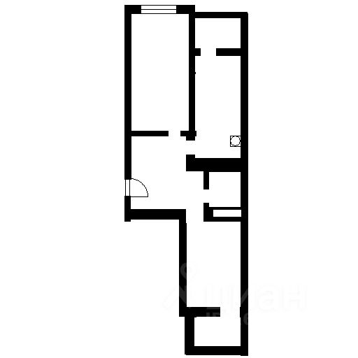 Планировка этой квартиры по данным Циан