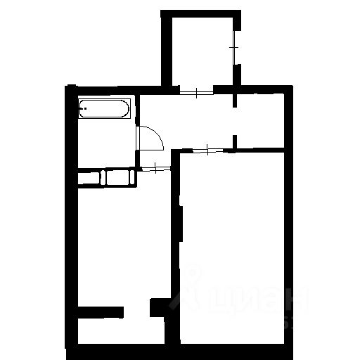 Планировка этой квартиры по данным Циан