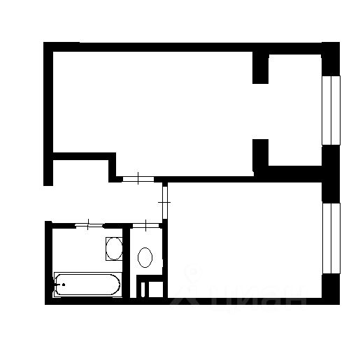 Планировка этой квартиры по данным Циан