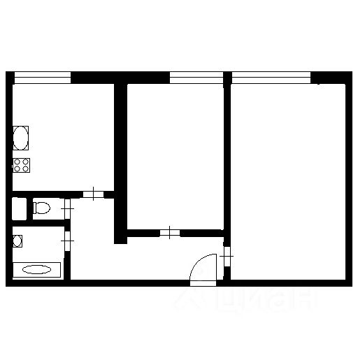Планировка этой квартиры по данным Циан