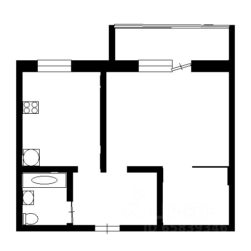 Планировка этой квартиры по данным Циан