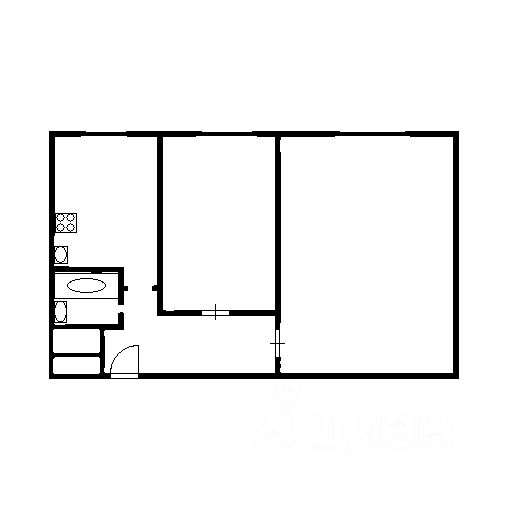 Планировка этой квартиры по данным Циан