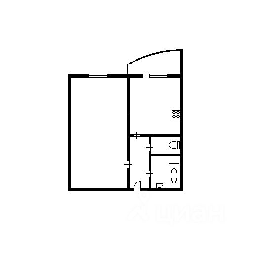 Планировка этой квартиры по данным Циан