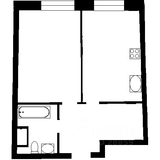 Планировка этой квартиры по данным Циан