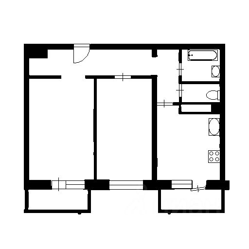 Планировка этой квартиры по данным Циан
