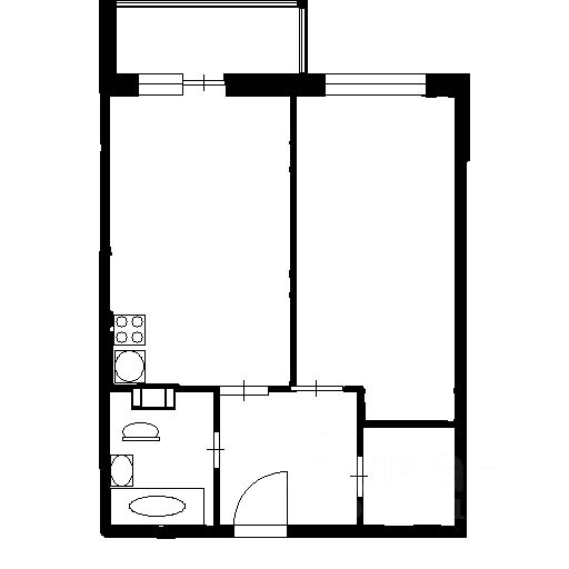 Планировка этой квартиры по данным Циан