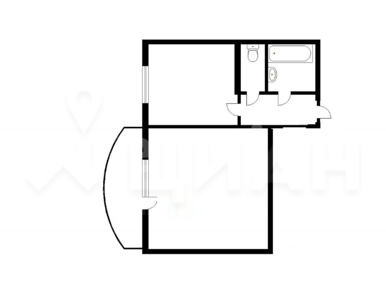 Планировка этой квартиры по данным Циан