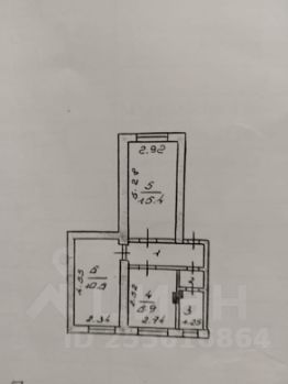 2-комн.кв., 41 м², этаж 1