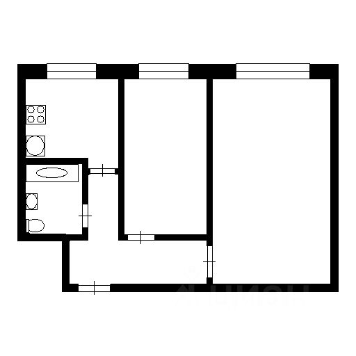 Планировка этой квартиры по данным Циан