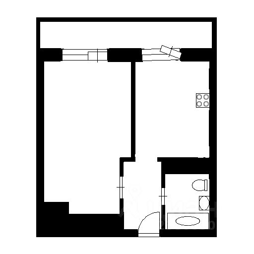Планировка этой квартиры по данным Циан