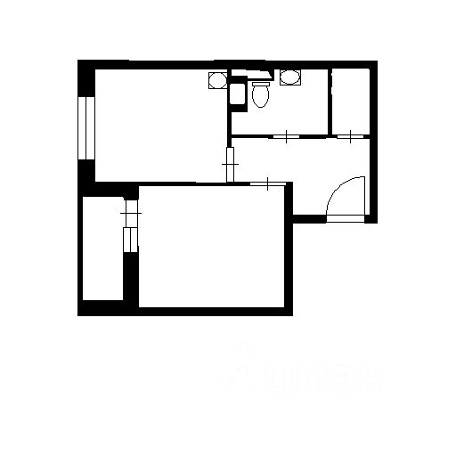Планировка этой квартиры по данным Циан