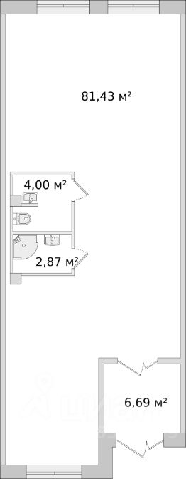 своб. назнач. 95 м², этаж 1