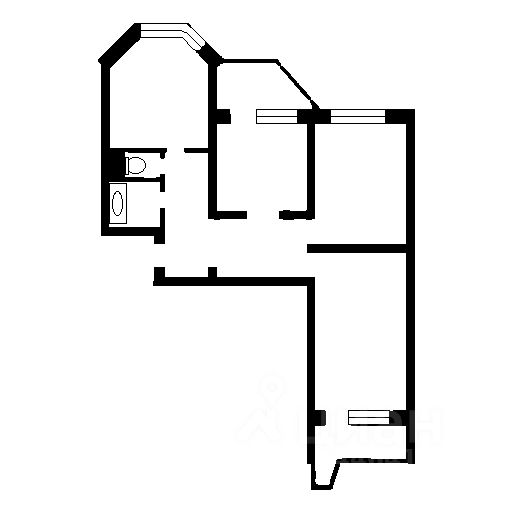 Планировка этой квартиры по данным Циан