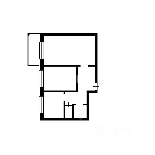 Планировка этой квартиры по данным Циан