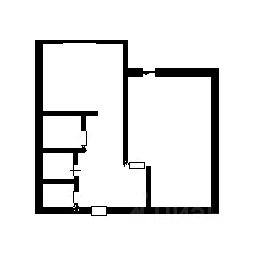 Планировка этой квартиры по данным Циан