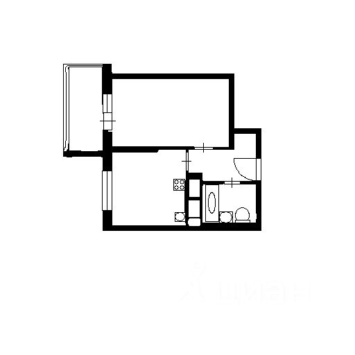 Планировка этой квартиры по данным Циан