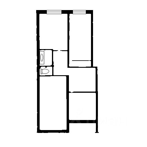Планировка этой квартиры по данным Циан