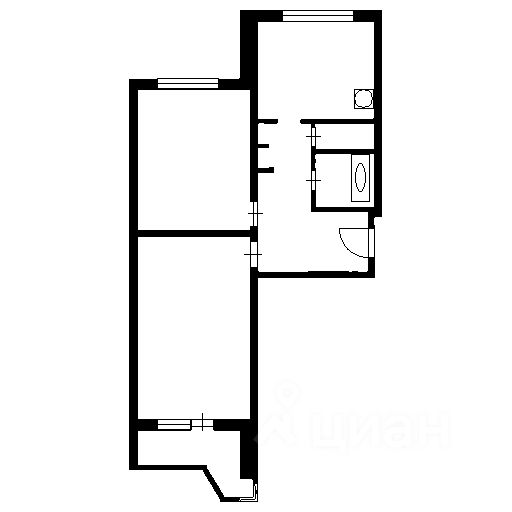 Планировка этой квартиры по данным Циан