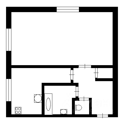 Планировка этой квартиры по данным Циан