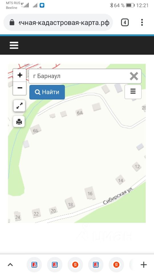 Участок в Барнауле, ул. Сибирская. Отличное расположение, рядом с рекой. Идеально для строительства дома.