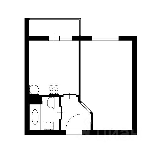 Планировка этой квартиры по данным Циан
