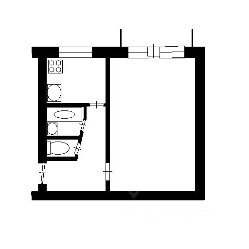 Планировка этой квартиры по данным Циан