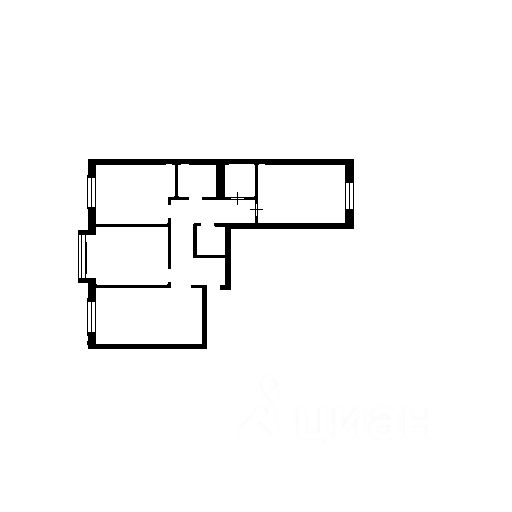 Планировка этой квартиры по данным Циан