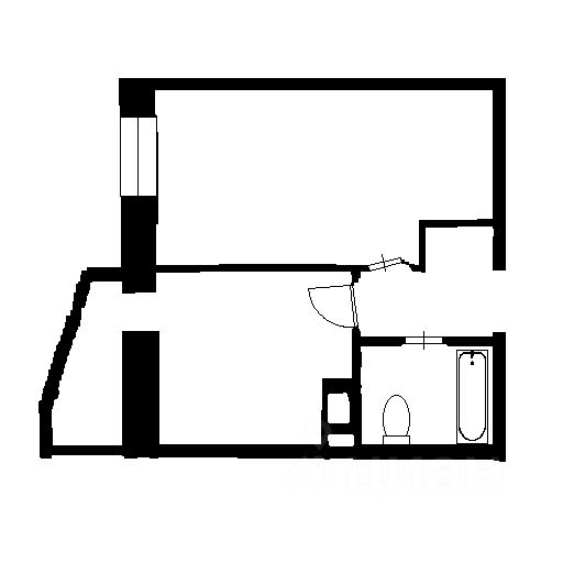 Планировка этой квартиры по данным Циан
