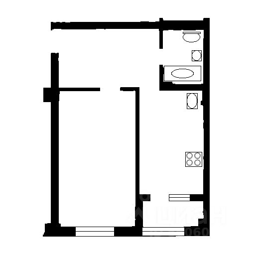 Планировка этой квартиры по данным Циан