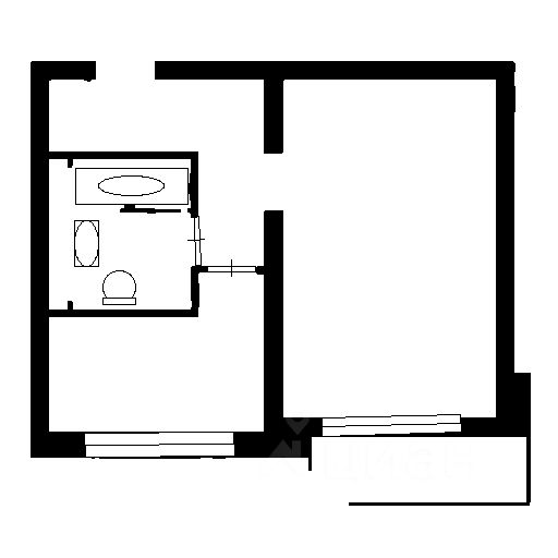Планировка этой квартиры по данным Циан