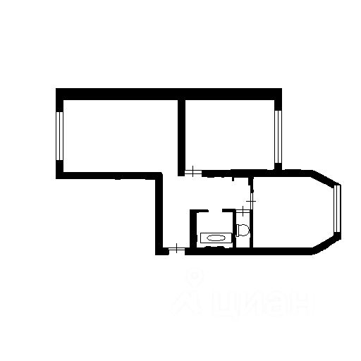 Планировка этой квартиры по данным Циан