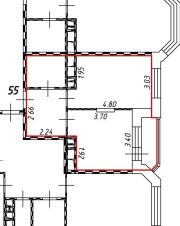 1-комн.кв., 35 м², этаж 1