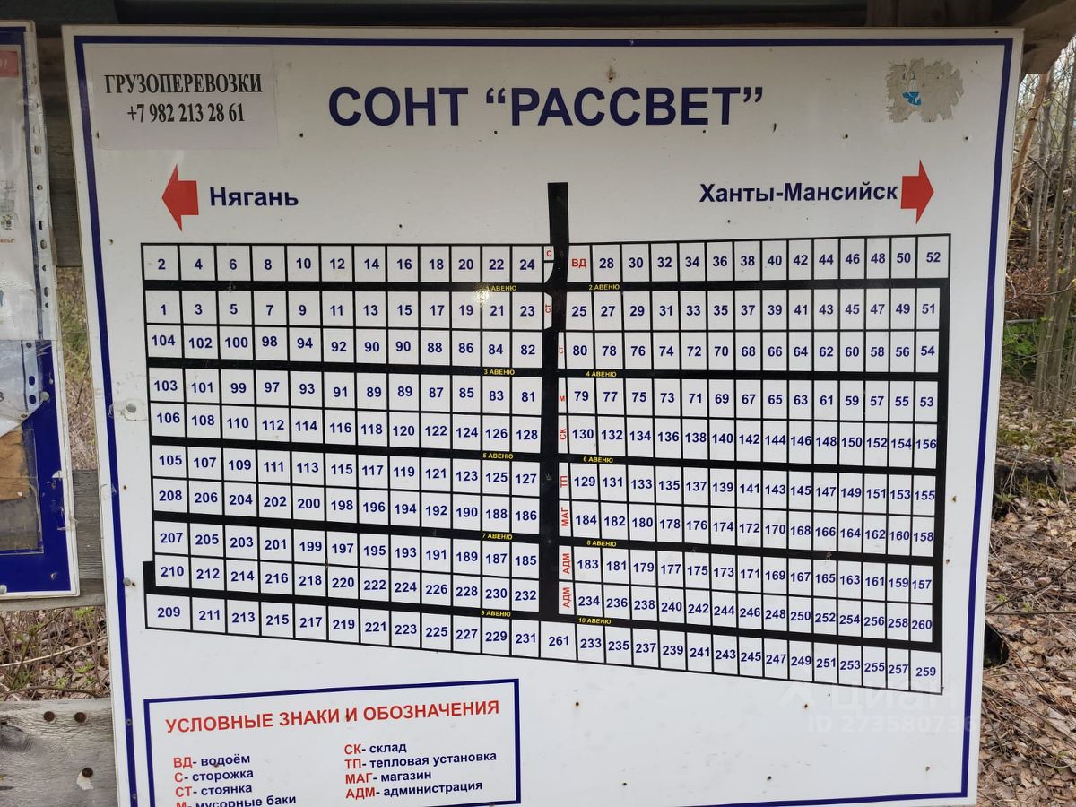 Купить земельный участок в СОНТ Рассвет Ханты-Мансийского района, продажа  земельных участков - база объявлений Циан. Найдено 1 объявление