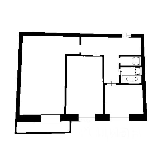 Планировка этой квартиры по данным Циан