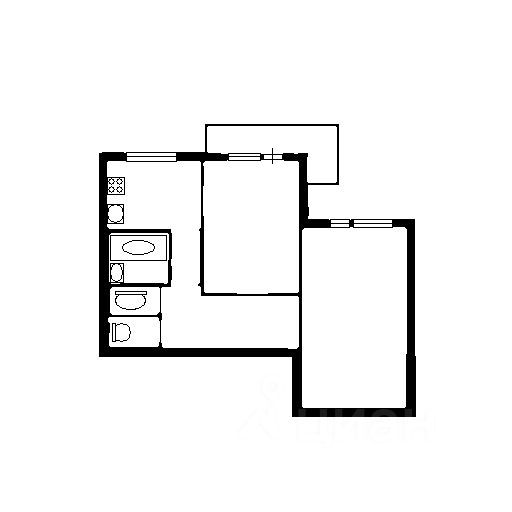 Планировка этой квартиры по данным Циан