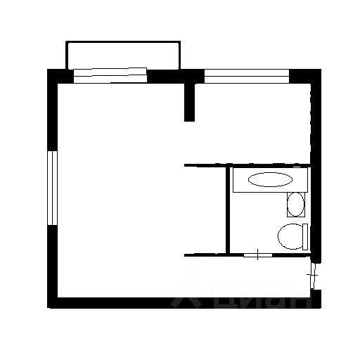 Планировка этой квартиры по данным Циан